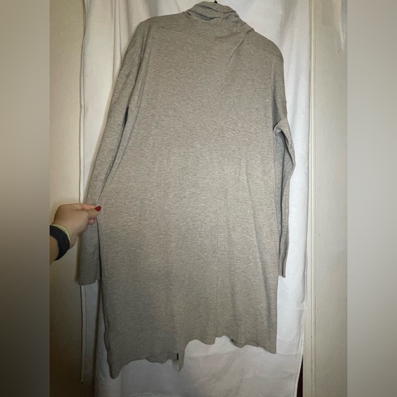 Cyrus Gray Soft & Comfy Open Front Duster Long Cardigan w/ Front Pockets Size L - Picture 9 of 10